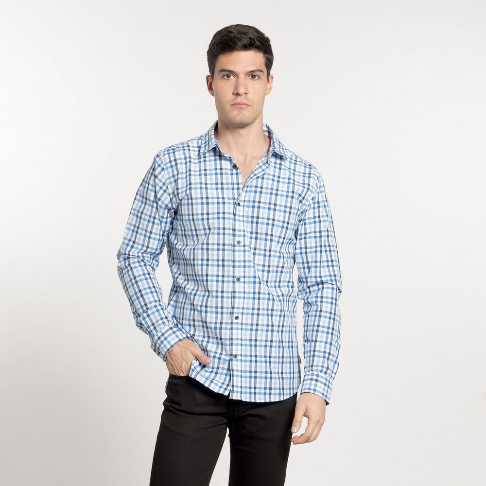 CAMISA SLIM COLOR AZUL CIELO GC08K913 - Quarry Tienda de Ropa